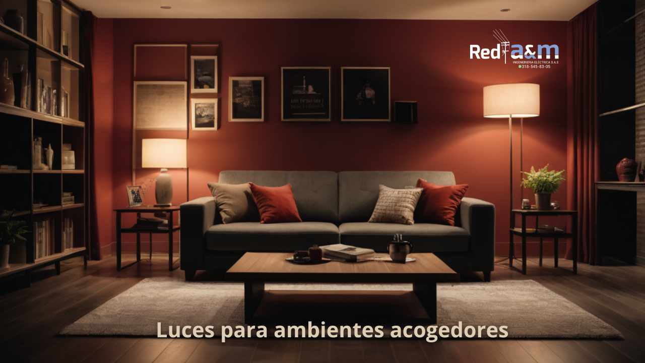 Iluminación perfecta para tu hogar: Diseño de sala de estar moderna con combinación de luces ambiental, puntual y decorativa.