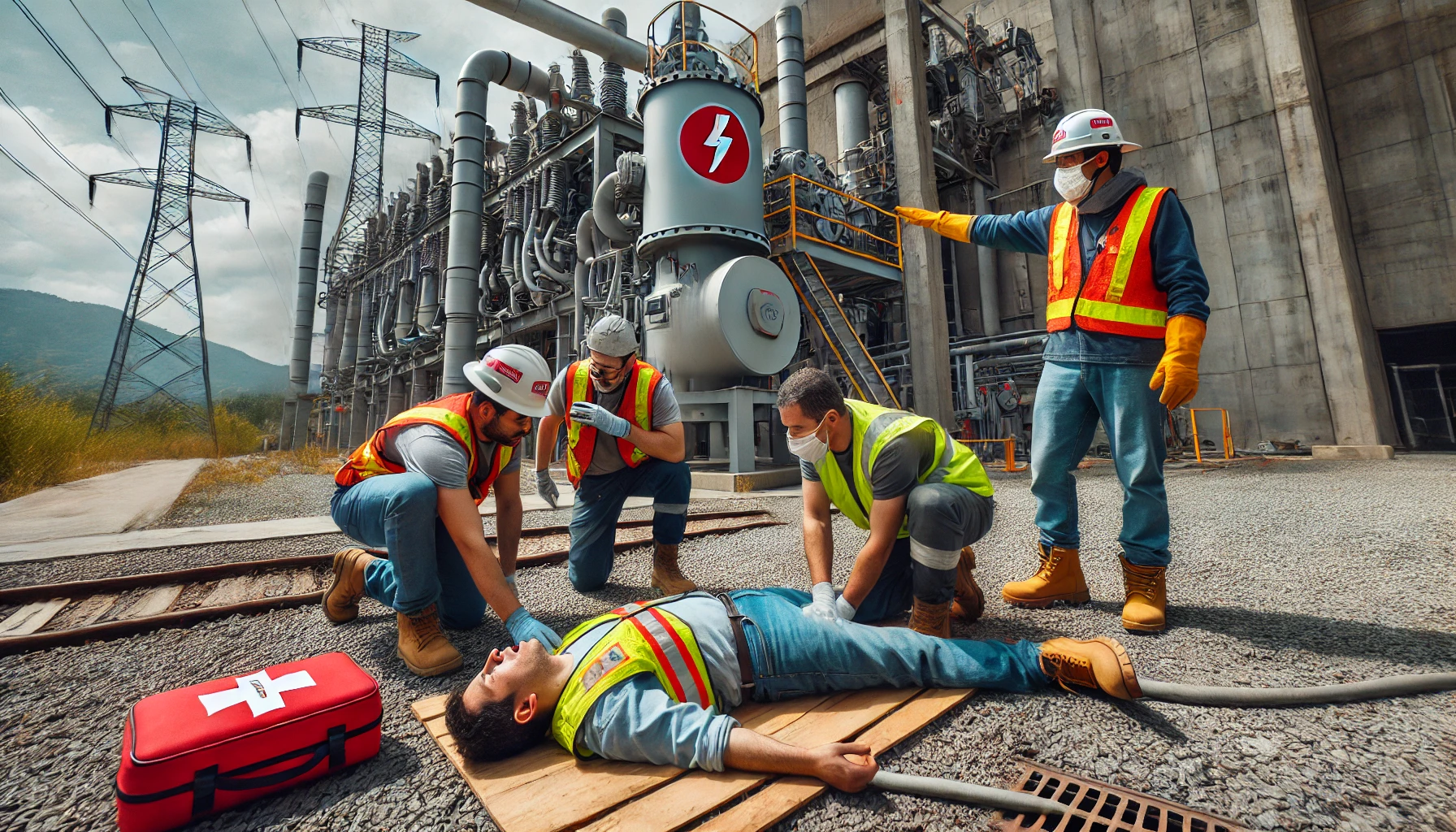 Atención de emergencia por accidente eléctrico en un parque industrial