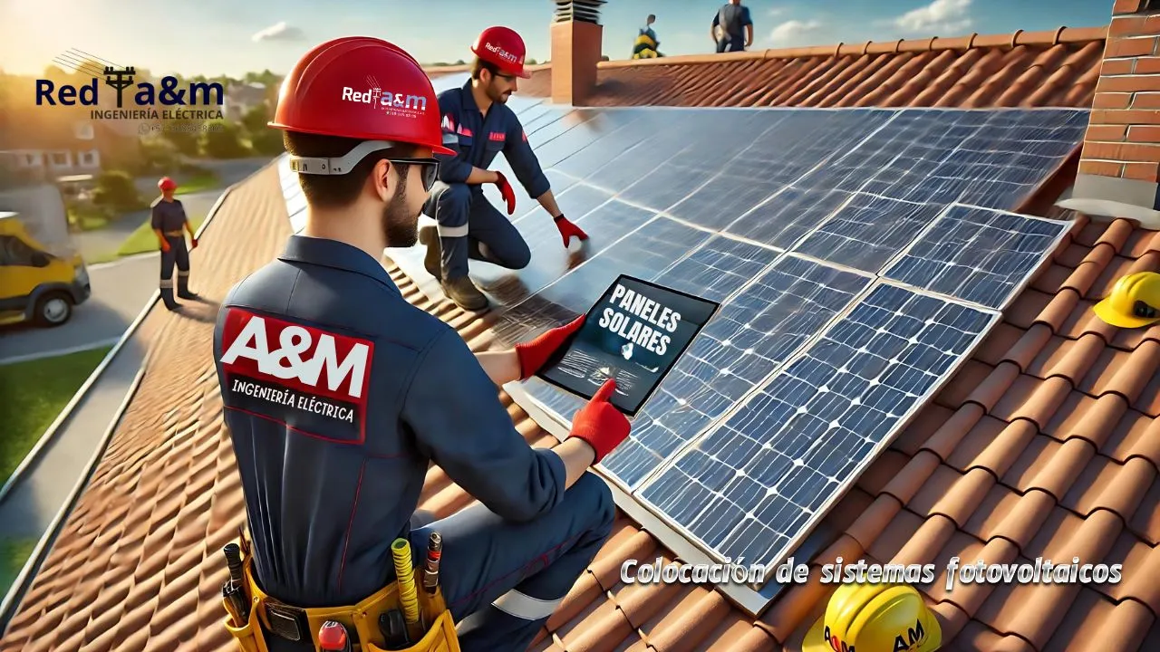 Implementación de paneles solares en un hogar residencial inspeccionada por ingenieros de Red A&M Ingeniería Eléctrica.