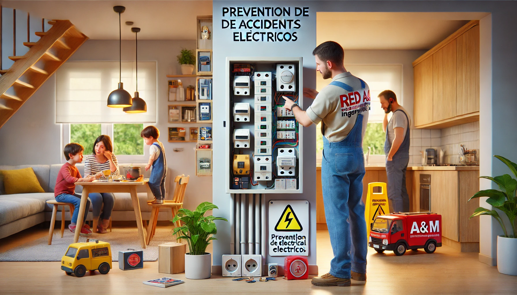 Prevención de accidentes eléctricos en un hogar moderno con medidas de seguridad de Red a&m Ingeniería Eléctrica